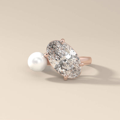 Unique design oval cut ring crafted in a prong setting
