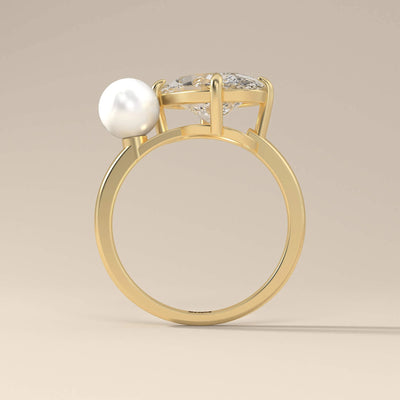 Handmade 4-claw prong oval cut engagement ring
