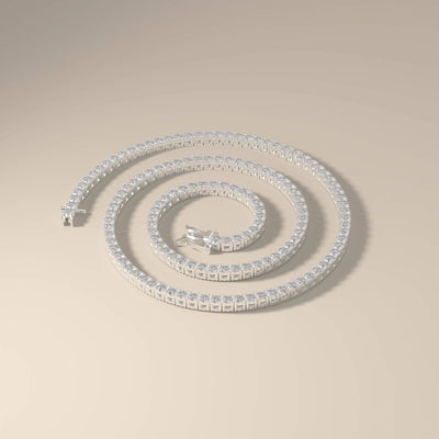 Unique design moissanite tennis necklace for daily wear
