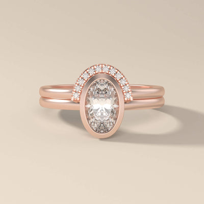 Shared Prong Round Moissanite Wedding Band in Bridal Set Design
