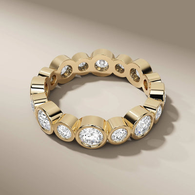 designer baguette eternity band with lab grown diamonds
