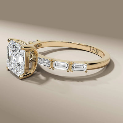 baguette diamond ring in modern designer promise style

