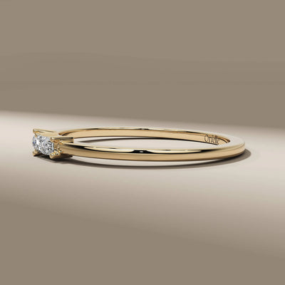 baguette diamond band in prong set handmade style
