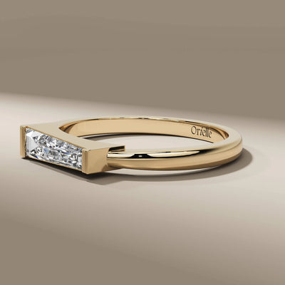 bar setting solitaire engagement ring in yellow gold design
