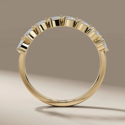 designer pear cut half eternity lab grown diamond band
