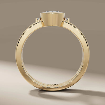 round diamond wedding band matching oval cut bridal centerpiece
