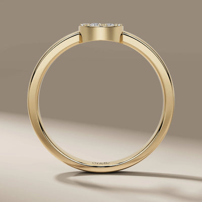 designer half moon round cut diamond wedding band
