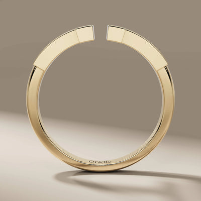 T style ring crafted with round cut lab grown diamond
