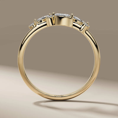 handmade ring with unique art deco marquise diamond style
