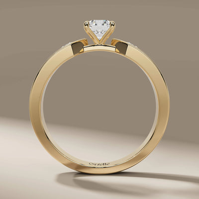 yellow gold engagement ring in vintage inspired style
