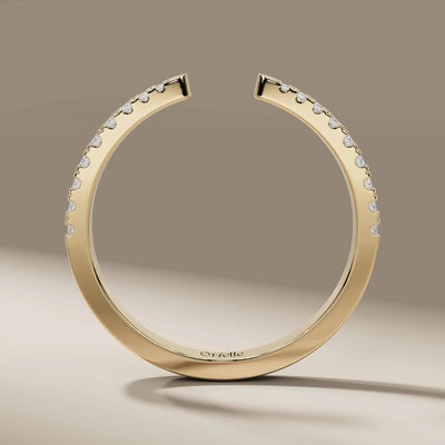 Lab grown round diamond wedding band in prong setting
