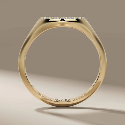 Unique design halo engagement ring with lab grown round diamond
